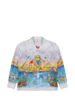 Casablanca Egypt As It Was Cuban-collar shirt - White
