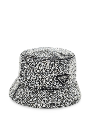 Prada Pre-Owned crystal-embellished bucket hat - Black