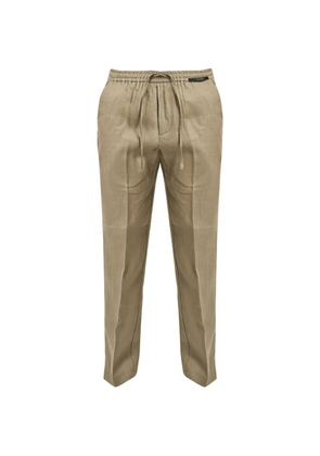 michael coal drawstring linen trousers - Neutrals