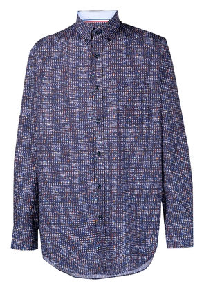 Paul & Shark flag-print cotton shirt - Blue