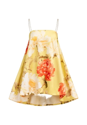 Leo Lin Patsy floral-print linen mini dress - Yellow
