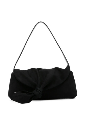 ROTATE BIRGER CHRISTENSEN Knot Scarf suede shoulder bag - Black