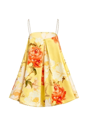 Leo Lin Patsy floral-print linen mini dress - Yellow