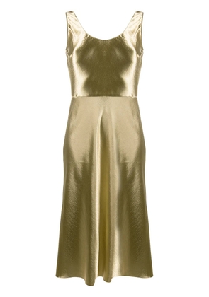Vince Metallic Fluster midi dress - Gold