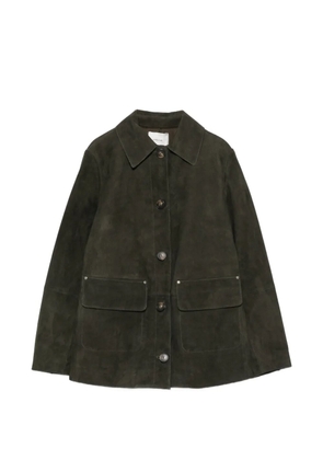 Vince button-up suede jacket - Green