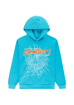 SP5DER Punk V2 graphic-print hoodie - Blue