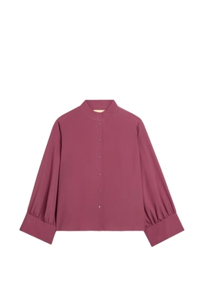 MOMONÌ Franklin stand-collar shirt - Purple