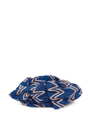 Missoni Pre-Owned Chevron knit Lurex headband - Blue