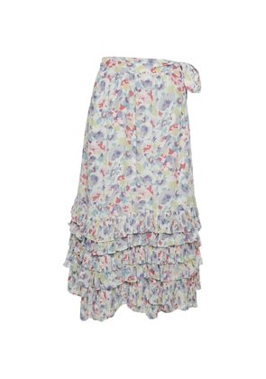 Polo Ralph Lauren Vintage floral-print midi skirt - White