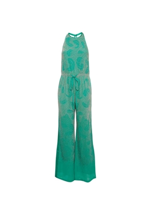 Roberto Cavalli Vintage embellished halter jumpsuit - Green