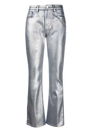 Alberta Ferretti metallic flared jeans - Silver