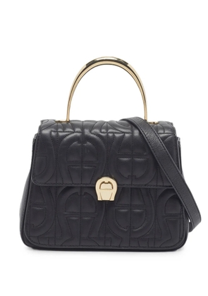 Aigner Vintage Genoveva logo-embossed handbag - Black