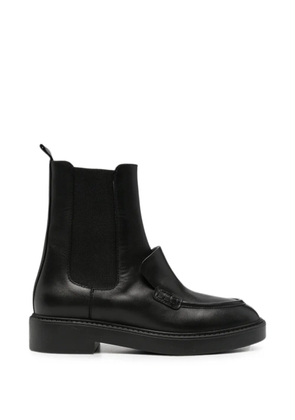 SERGIO MORETTI FIRENZE round-toe leather Chelsea boots - Black