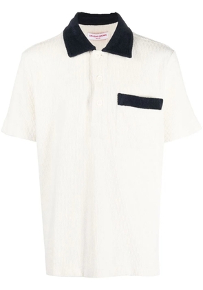 Orlebar Brown Atholl rib-knit polo shirt - Neutrals