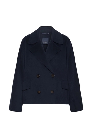 'S Max Mara double-breasted virgin wool coat - Blue