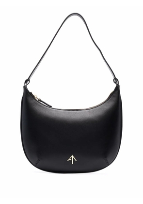 Manu Atelier Mani Mini logo-plaque shoulder bag - Black