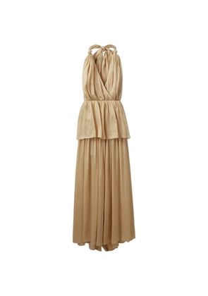 The Garment Prince tiered linen maxi dress - Neutrals