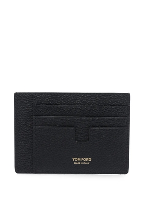 TOM FORD logo-print leather card holder - Black