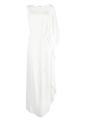 Alberta Ferretti one-shoulder draped maxi dress - White