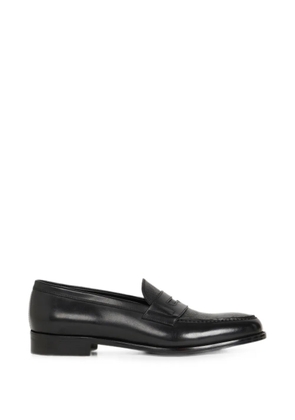 ETRO leather loafers with Paisley detail - Black
