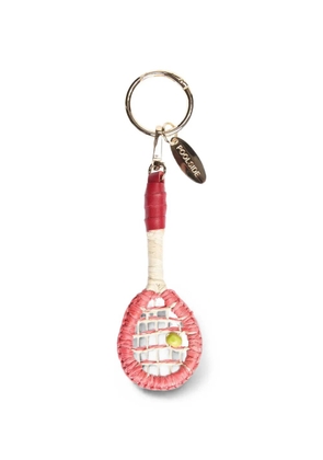Poolside woven racquet bag charm - Pink