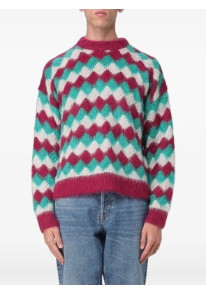 Bonsai Joy jacquard-knit diamond-pattern sweater - Pink