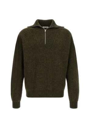 Jil Sander ribbed half-zip sweater - Green