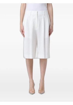 MeimeiJ pinstriped pleated shorts - White