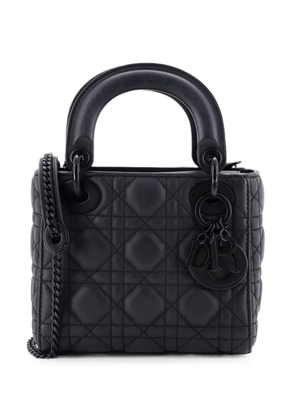 Christian Dior Pre-Owned Ultra Matte Lady Dior Chain Bag Cannage Quilt Calfskin Mini shoulder bag - Black