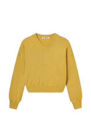 ETERNE V-neck long-sleeve sweater - Yellow