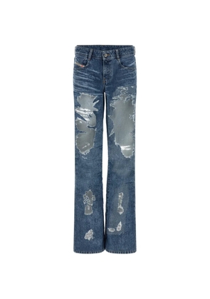 Diesel x Tinder 1969 D-Ebbey devoré-detail jeans - Blue