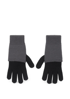 MM6 Maison Margiela two-tone knit gloves - Black