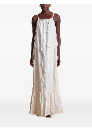DIARRABLU Fari sleeveless cotton maxi dress - White