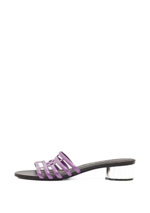 Ferragamo Pre-Owned Finn Gancini leather sandals - Purple