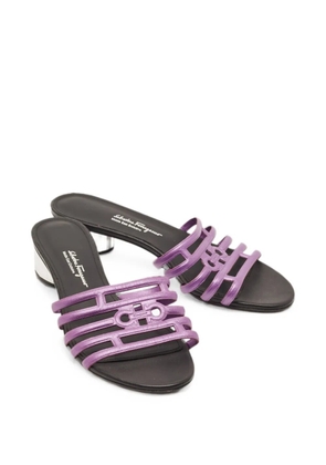 Ferragamo Pre-Owned Finn Gancini leather sandals - Purple