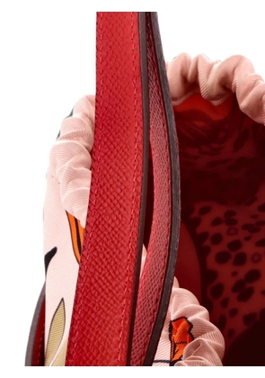 Hermès Pre-Owned Musardine Printed Silk with Leather bucket bag - Multicolour