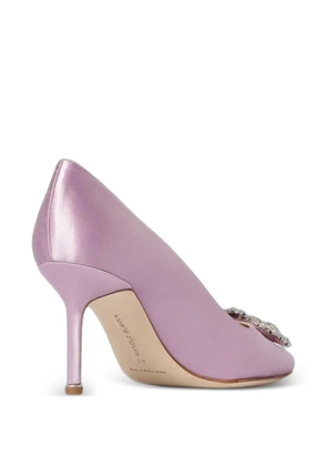 Manolo Blahnik Hangisi buckle pumps - Purple