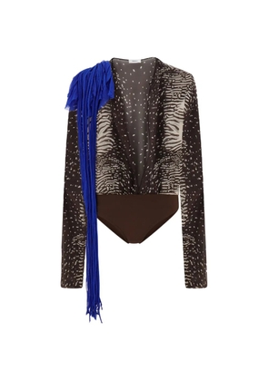 Ferragamo body with flower sash detail - Brown