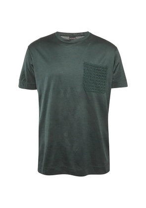 Emporio Armani Pre-Owned embroidered-pocket T-shirt - Green