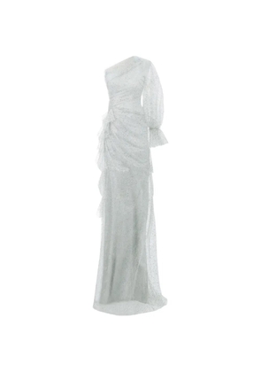 Gemy Maalouf one-shoulder ruffled dress - Blue