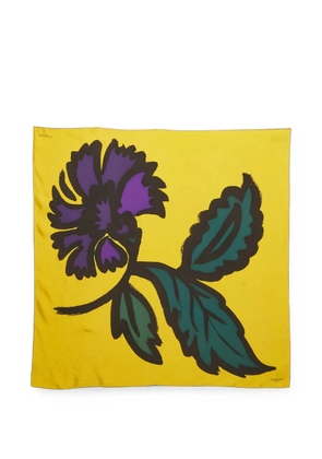 Burberry Pre-Owned Prorsum flower-print scarf - Yellow