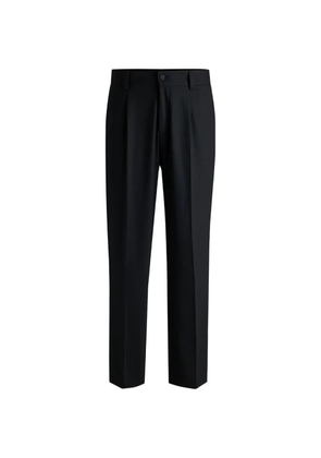 HUGO pleated straight-leg trousers - Black