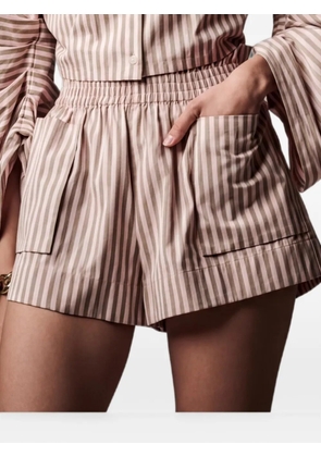 HEVRON striped patch-pocket shorts - Pink