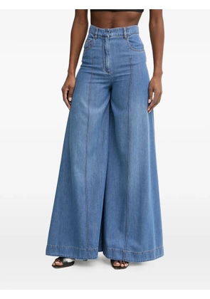 SIMONA CORSELLINI seam-detail jeans - Blue