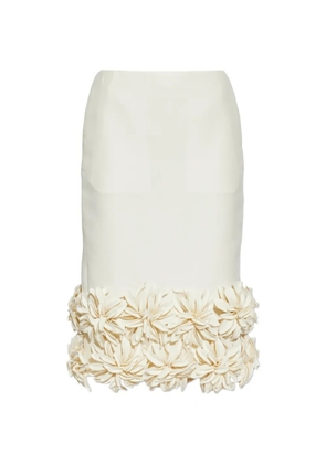 Balenciaga floral-embellished skirt - White