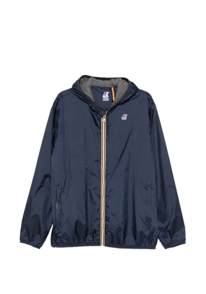K-Way logo-patch zip-up jacket - Blue