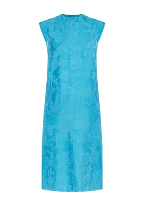 Balenciaga floral-print sleeveless dress - Blue