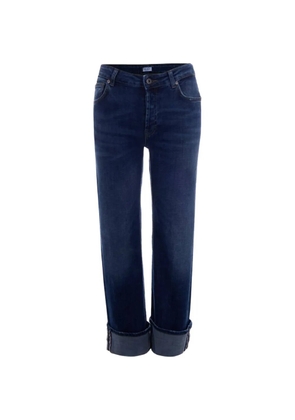 LIU JO whiskered turn-up jeans - Blue