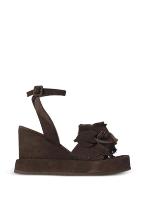 Paloma Barceló Rita flower-detail sandals - Brown