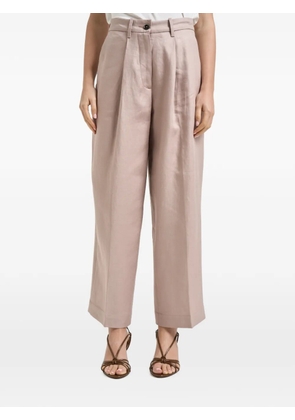 Nine In The Morning Rubino wide-leg linen trousers - Neutrals